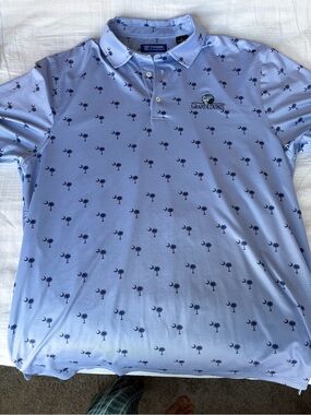 Men’s Medium Grande Dunes Golf Polo with SC Flag Print